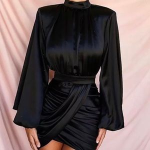 Black Satin Dress